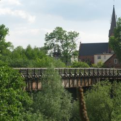 XIX-wieczny drewniany most w Złotorii