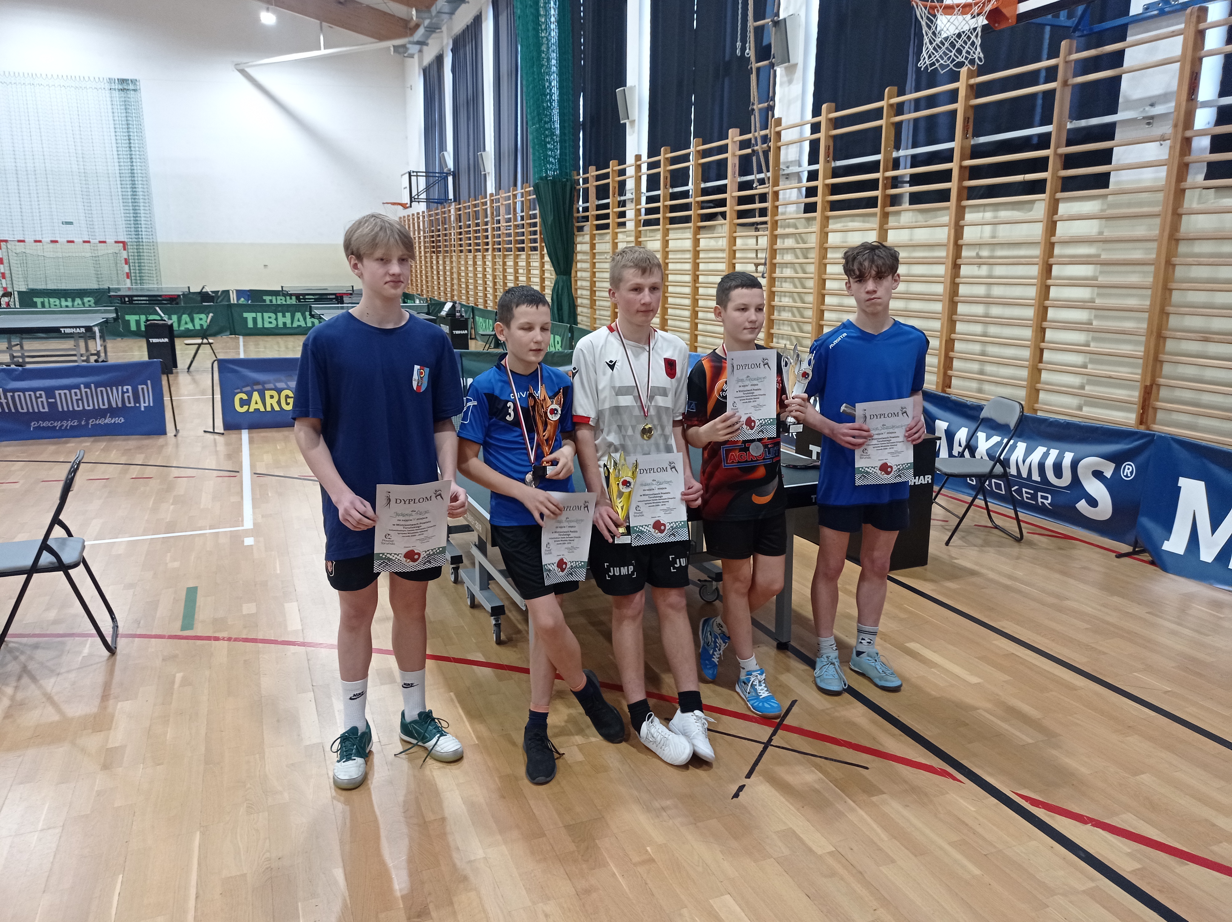 Mistrzostwa Powiatu Toruńskiego w indywidualnym tenisie stołowym dziewcząt i chłopców