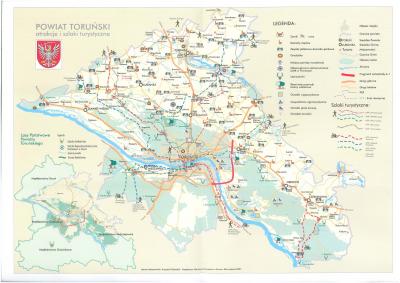 Map of showplaces in Toruń District