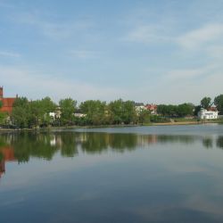 Miasto Chełmża - widok od strony jeziora
