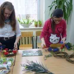 Zajęcia z florystyki w ZS w Chełmży