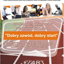 plakat projektu  "Dobry zawód, dobry start"