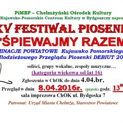 festiwal śpiewajmy razem - plakat