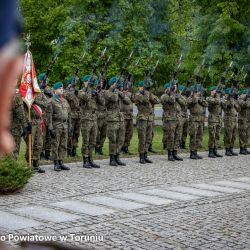 Złożenie kwiatów pod pomnikiem poległych i pomordowanych przez hitlerowskiego najeźdźcę