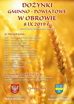 Plakat Dożynki gminno-powiatowe w Obrowie