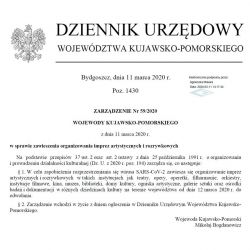Zarządzenie Wojewody Kujawsko-Pomorskiego