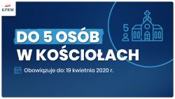 do 5 osób w kościołach