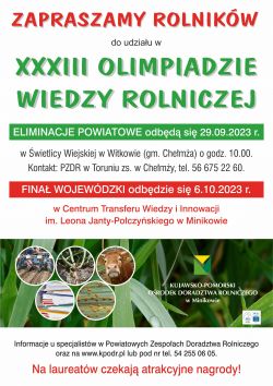 Plakat informujący o konkursie