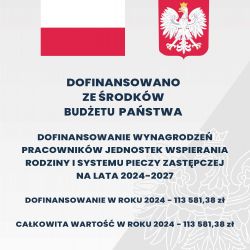 plakat dotyczący realizowanego programu rządowego