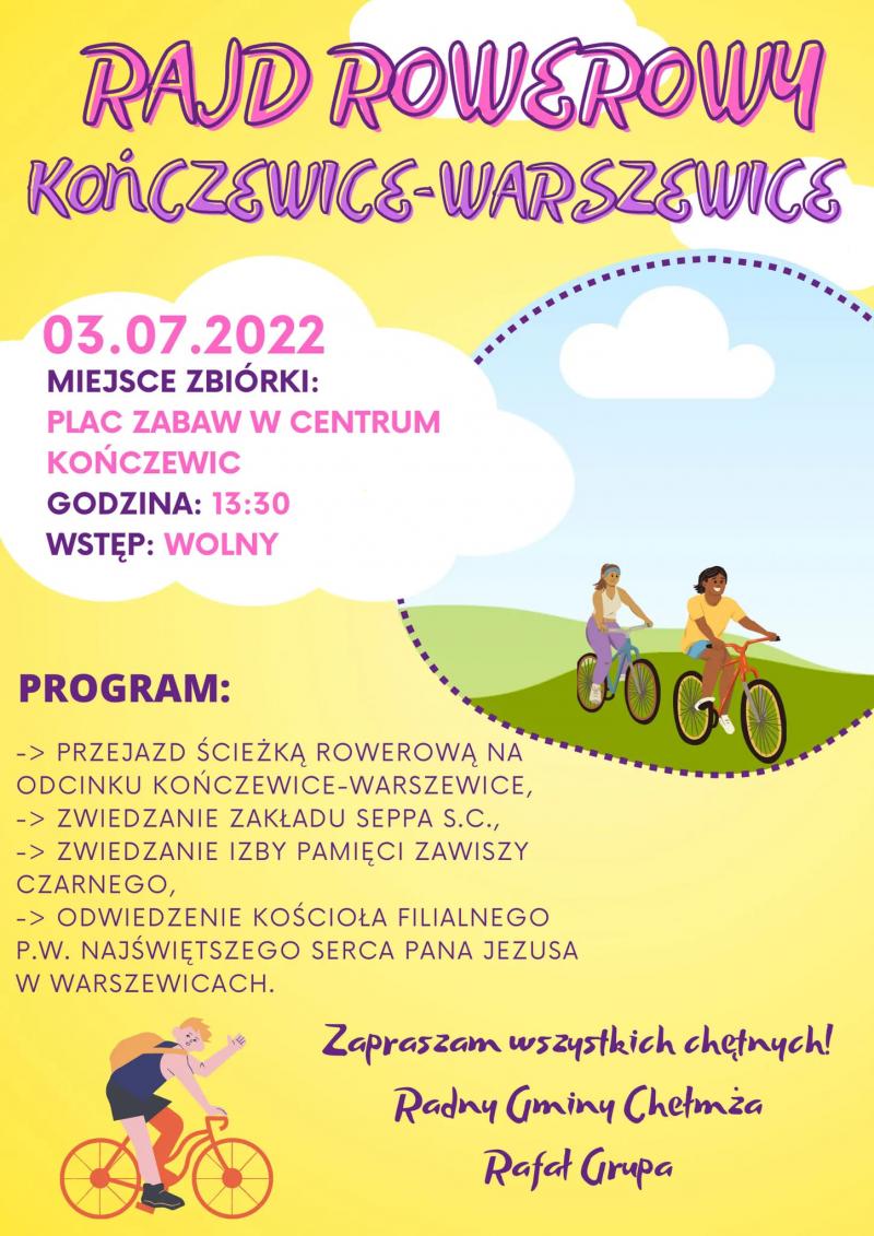 Rajd rowerowy Kończewice - Warszewice