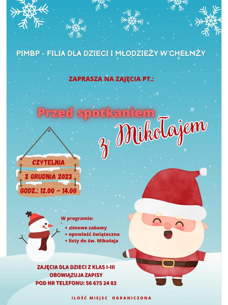 Zajęcia przed spotkaniem z Mikołajem PIMBP