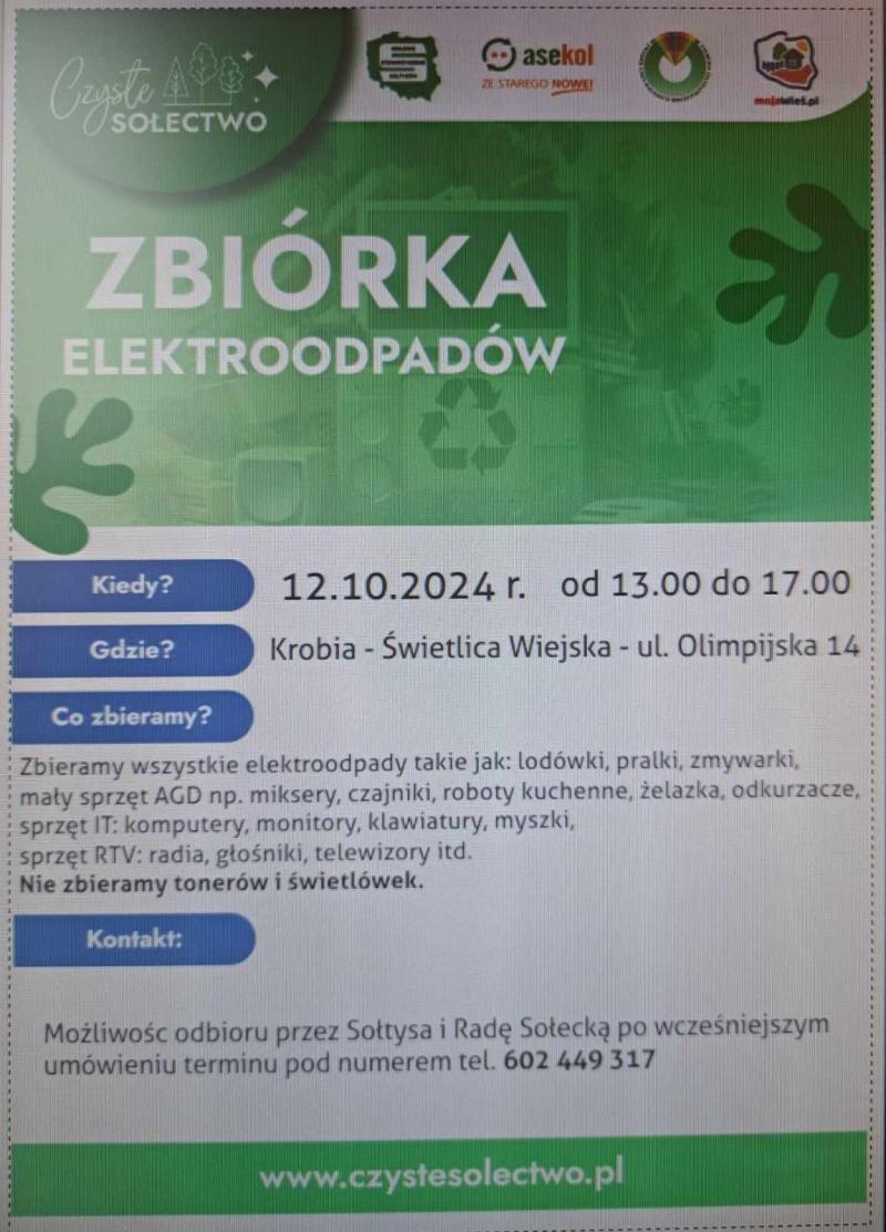 Zbiórka elektroodpadów Krobia