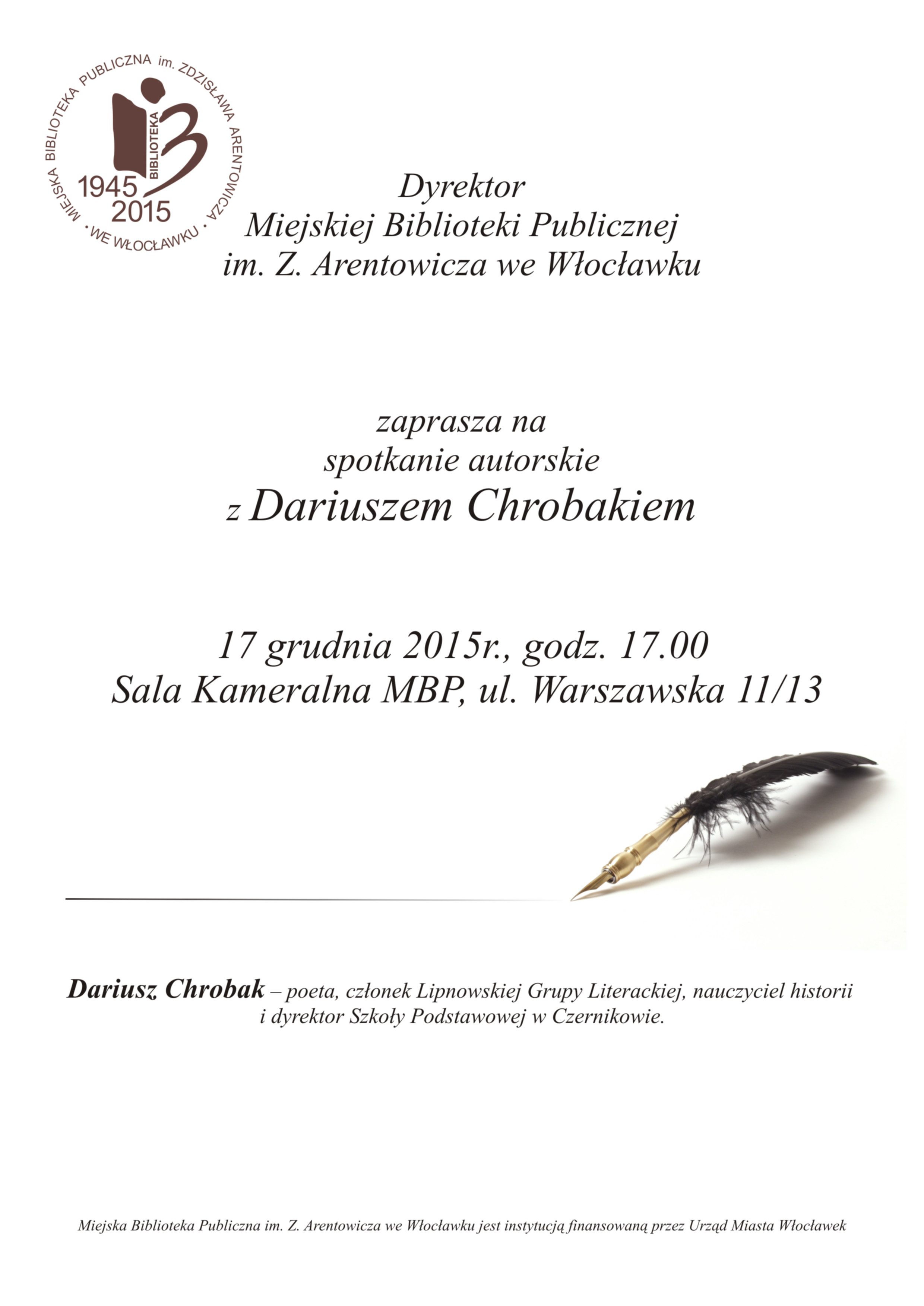 Spotkanie autorskie z Dariuszem Chrobakiem
