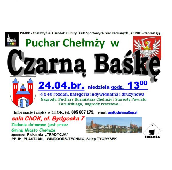 Turniej o Puchar Chełmży w Czarną Baśkę - trwają zapisy