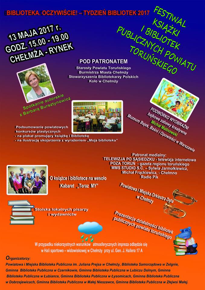 "Festiwal Książki i Bibliotek Publicznych Powiatu Toruńskiego"