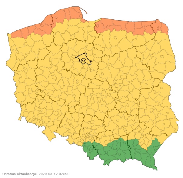 Ostrzeżenie przed silnym wiatrem