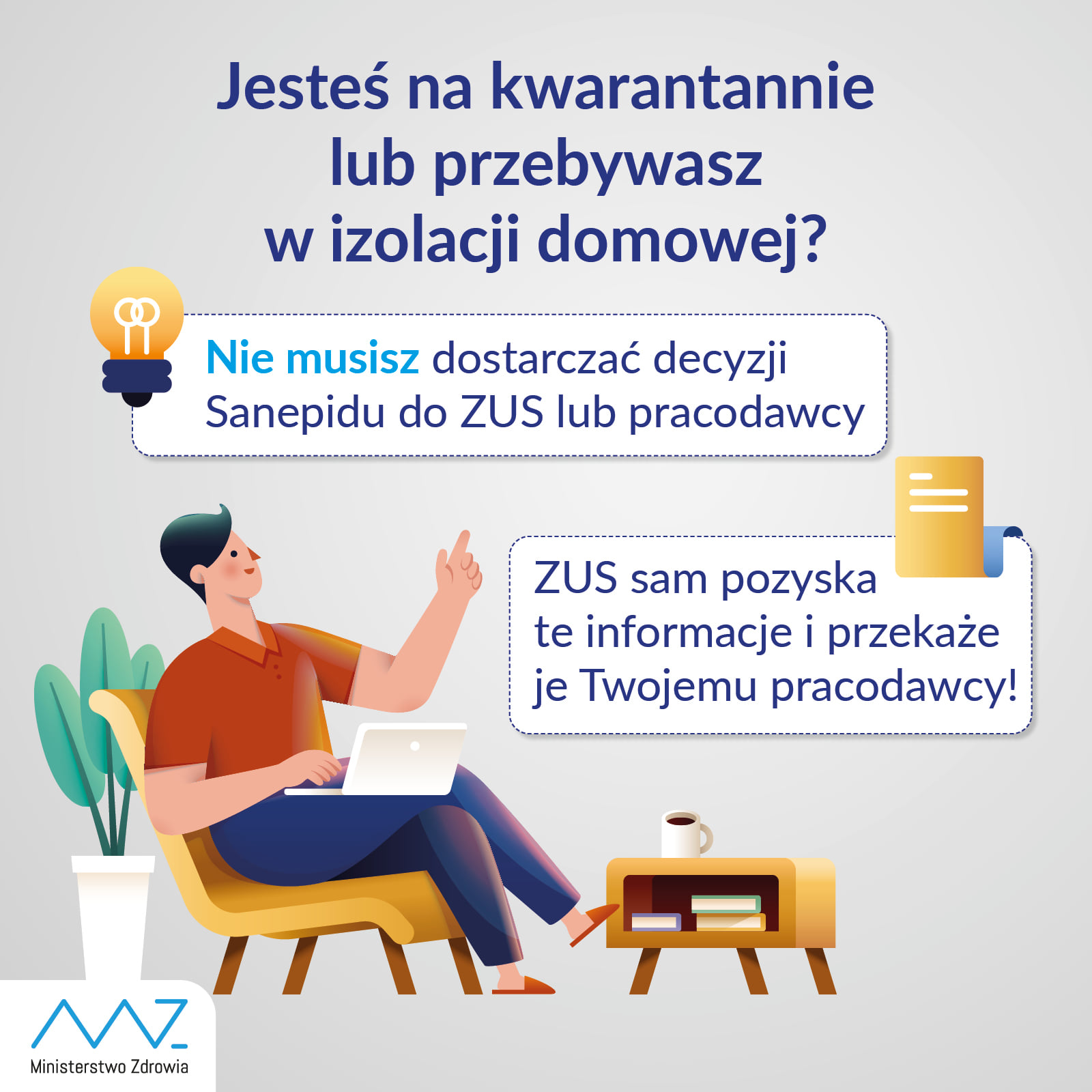 Uwaga! Informacja o skierowaniu na kwarantannę dostępna na Internetowym Koncie Pacjenta