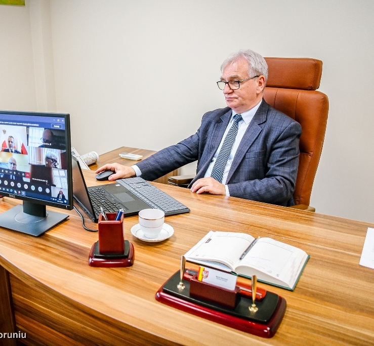 Telekonferencja z udziałem Starosty Toruńskiego