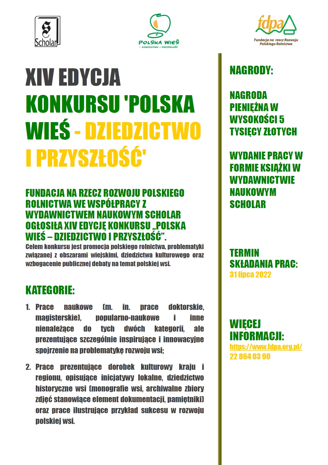 „Polska wieś – dziedzictwo i przyszłość" - konkurs