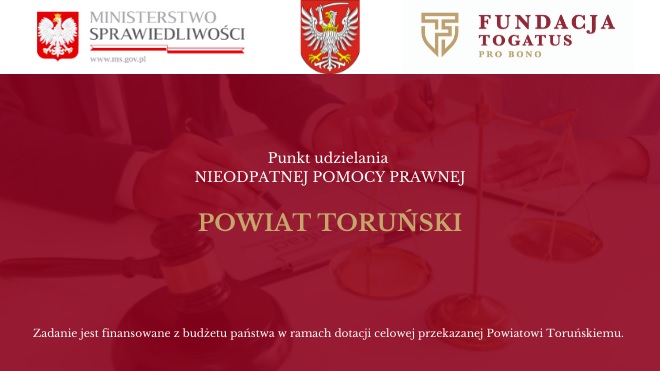 Nieodpłatna pomoc prawna w powiecie toruńskim