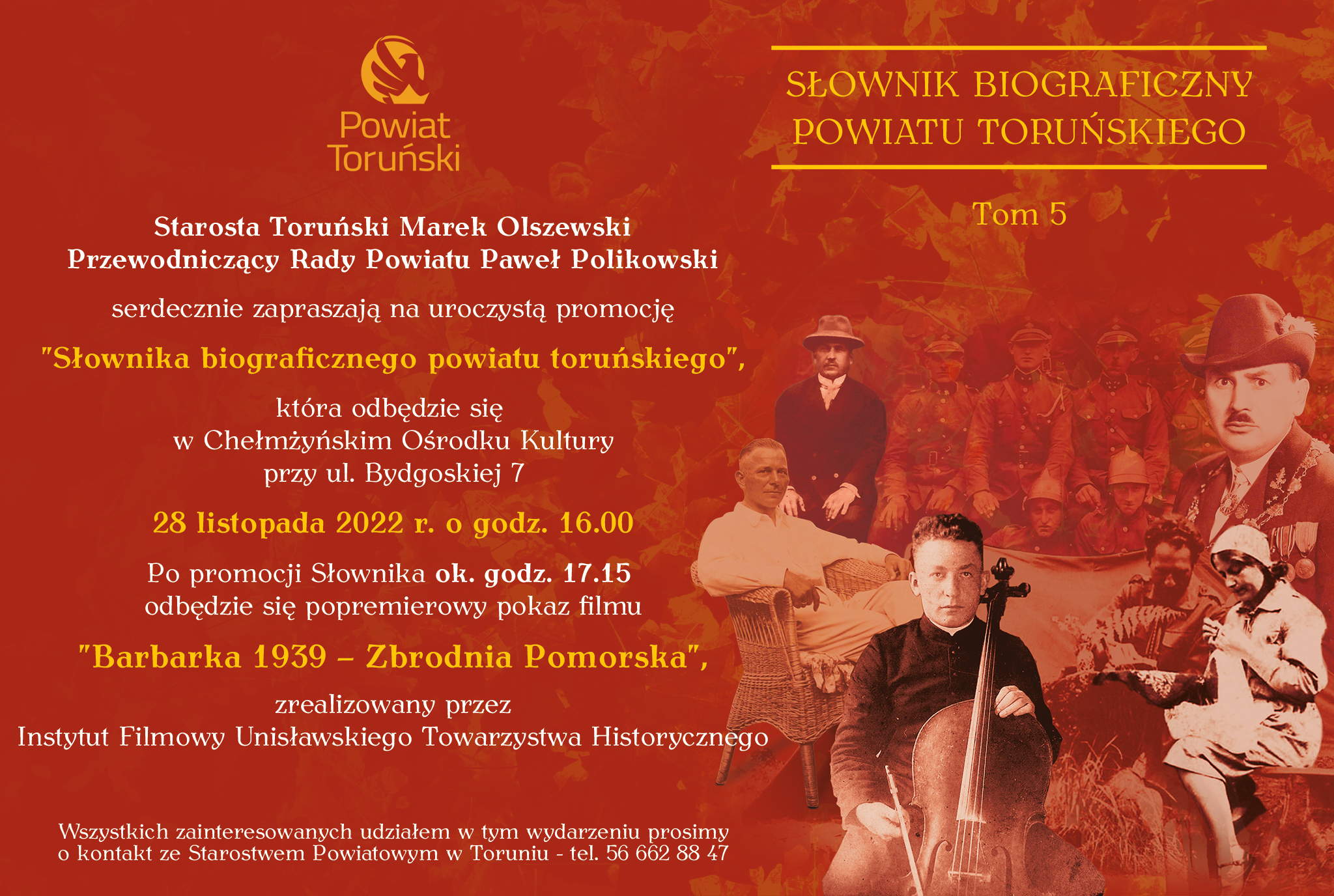Ocalić od zapomnienia – zapraszamy na spotkanie  promujące najnowszy tom ,,Słownika biograficznego powiatu toruńskiego”