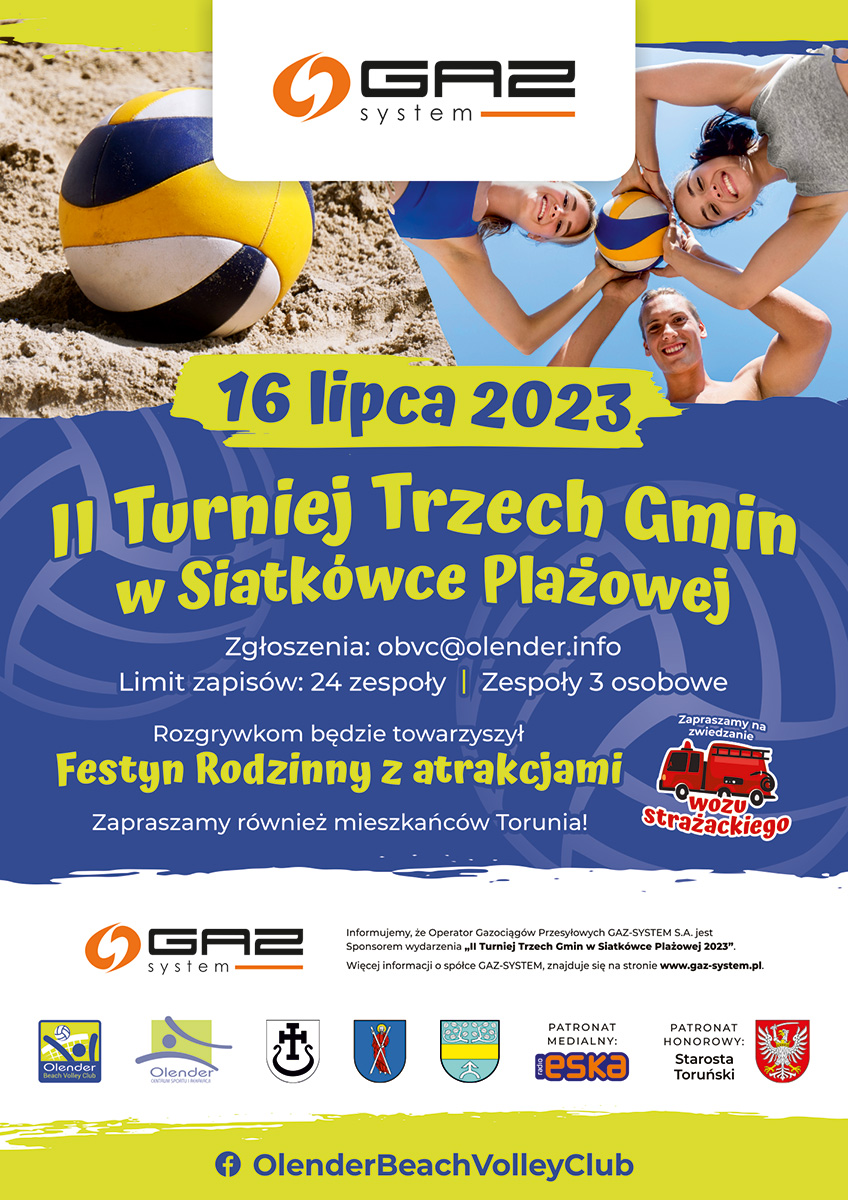 II Turniej Trzech Gmin w Siatkówce Plażowej