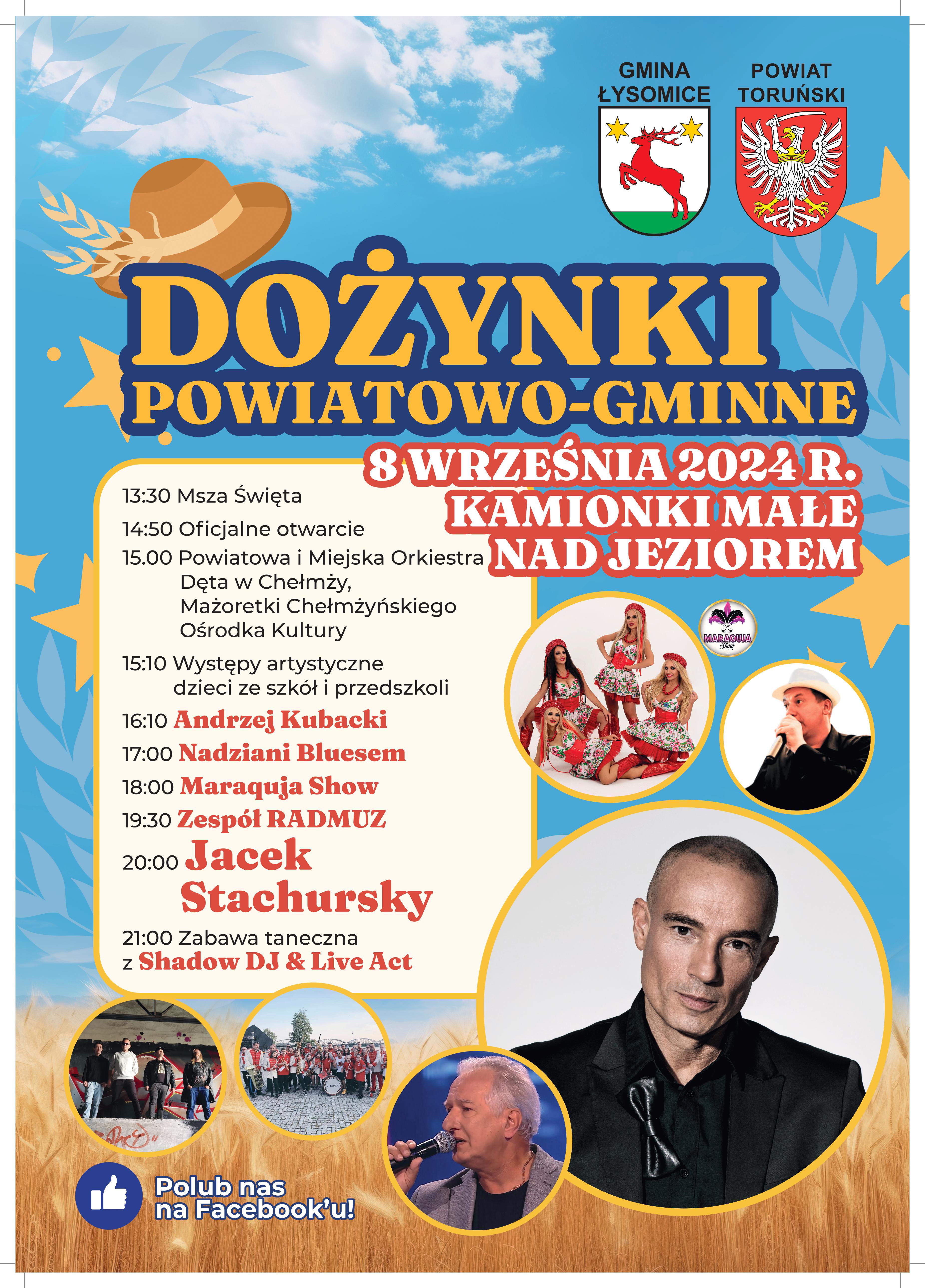 Zapraszamy na Powiatowo-Gminne Dożynki w Kamionkach Małych